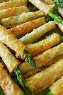 Asparagus Phyllo Appetizers - Wedding reception ideas