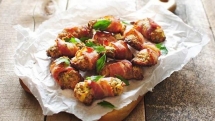 Bacon Wrapped Stuffing Bites - Bacon makes it better