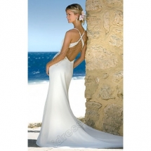 Criss-Cross Back Beach Wedding Dress - Our destination wedding