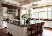 Wonderful large square kitchen island - Dream Kitchens