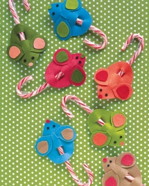 Cute Candy Cane Mice - Christmas