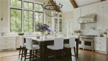 Bright kitchen with wood topped island - Great designs for the home