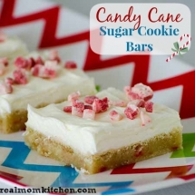 Candy Cane Sugar Cookie Bars - Christmas