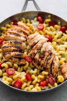 Caprese Chicken Pasta - Cooking