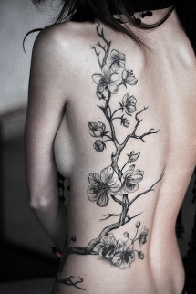 Cherry Blossom back tattoo - Tattoos