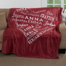 Close To Her Heart Personalized Fleece Blanket - Christmas Gift Ideas