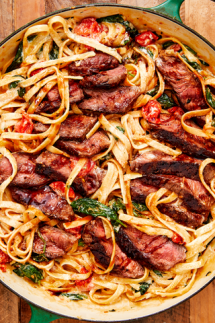 Creamy Steak Fettuccine - I love to cook