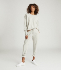 Cropped Loungewear Sweatshirt - Comfy Clothes 