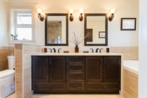 Dark Wooden Bathroom Cabinetry - Bathroom Design Ideas