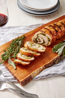 Garlic & Herb Turkey Roulade - Cooking