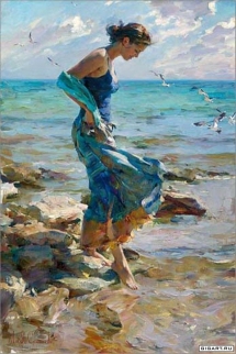 Girl in the Water - Art for home and cottage