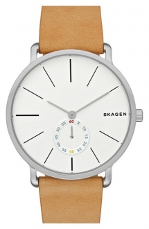'Hagen' Leather Strap Watch by Skagen  - Watches