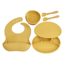 Hot Bulk Food Grade BPA Free Reusable Cost-Effective Baby Feeding set - Silicone Feeding Set