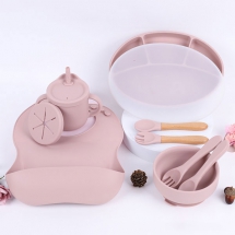 Hot Selling Food Grade BPA Free Non-Toxic Baby Feeding Set - Silicone Feeding Set