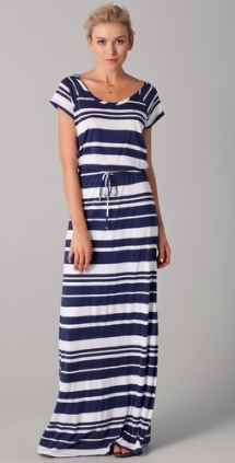 Maritime Stripe Maxi Dress - Fave Clothing