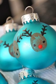 Reindeer Thumbprint Ornament - Christmas
