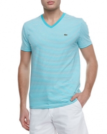 Striped Jersey V-Neck Tee - For him
