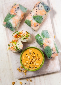 Summer Rolls With Peanut Dipping Sauce - I love to cook