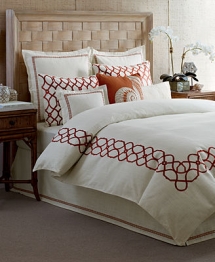 Tommy Bahama Bedding Trellis Crimson Collection - Bedding