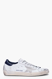 White Blue Super Star Sneakers - Boyfriend fashion & style