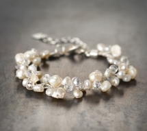 White & Pearl Shimmer Bracelet by John Greed - Jewelry
