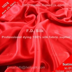16mm red silk charmeuse fabric