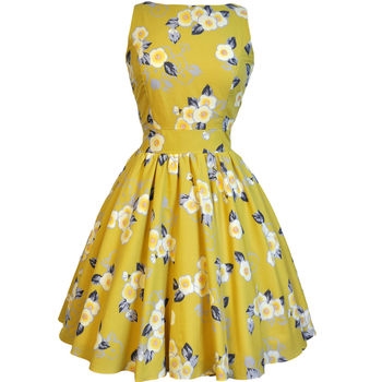1950s Style Floral Summer Tea Dress