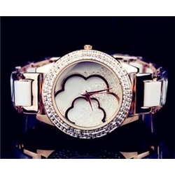 2013 New Arrival White Cloud Quartz Charming Popular Lady s Watch 