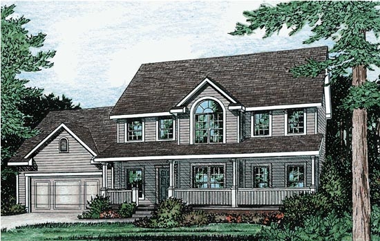 3 Bedroom Colonial Country House Plan