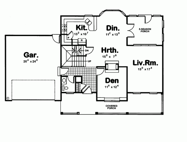 3 Bedroom Colonial Country House Plan - Image 2