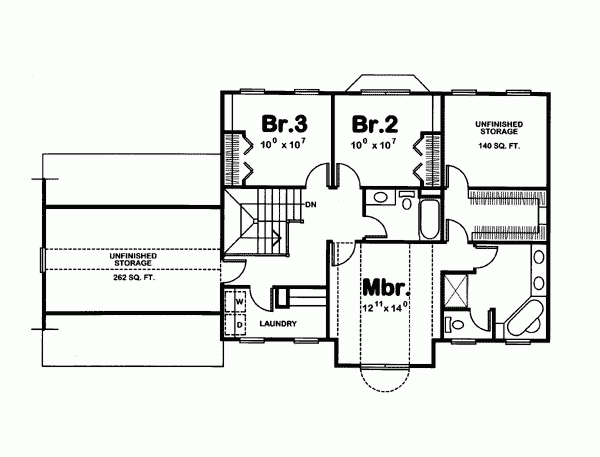 3 Bedroom Colonial Country House Plan - Image 3