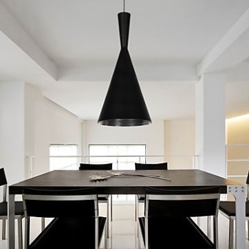 60W Pendant Light in Black Shade