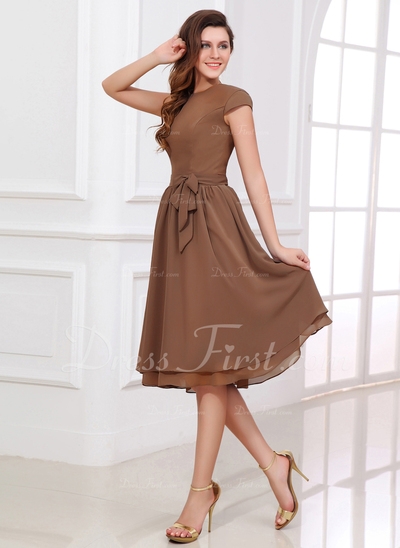 A-formet/Prinsesse Off-the-Shoulder te-lengde Chiffong - Image 2