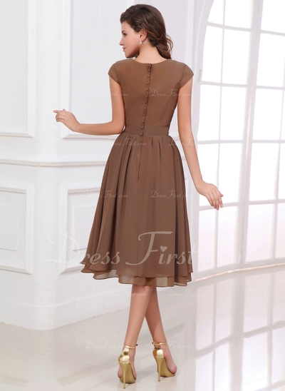 A-formet/Prinsesse Off-the-Shoulder te-lengde Chiffong - Image 3