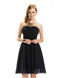 A-Line Knee-Length Halter Cocktail Dress