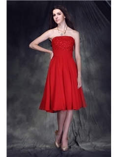 A-Line Strapless Knee-length Anderai's Prom/Homecoming Dress