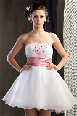 A-line Strapless Mini/Short Renata s Cocktail Prom  - Image 2