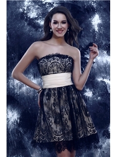 A-Line Strapless Short/Mini-Length Sandra's Cocktail Dress