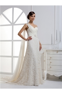 A-Line Straps Court Modest Wedding Dresses(1018)(10821236)