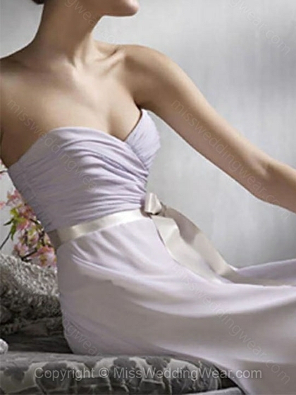 A-line Sweetheart Chiffon Floor-length Sashes / Ribbons Bridesmaid Dresses