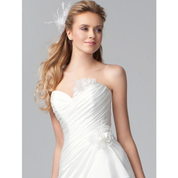 A-line Sweetheart/ Floor-length Sheath Organza Wedding Dresses