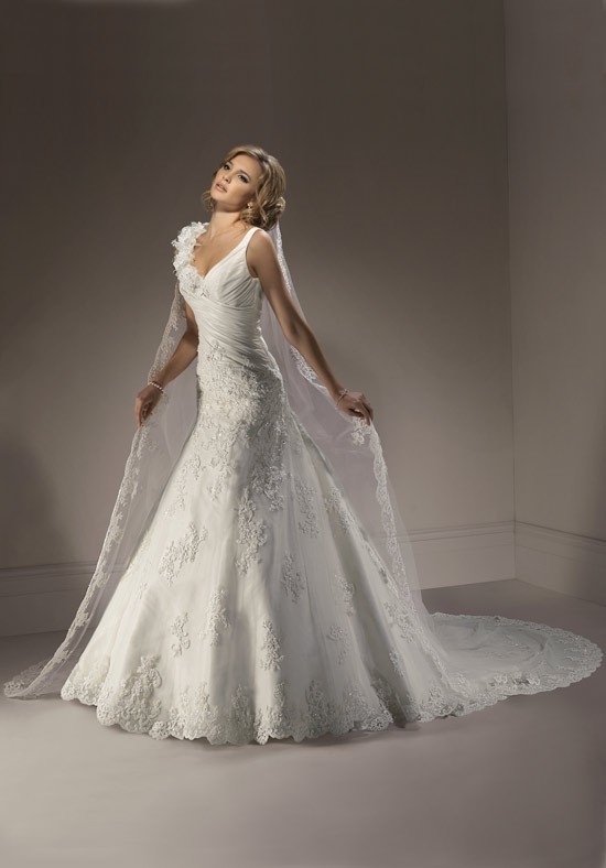 A Line V Neck Sleeveless Asymmetric Waist Beading Floor Length Bordeaux Taffeta Wedding Dress