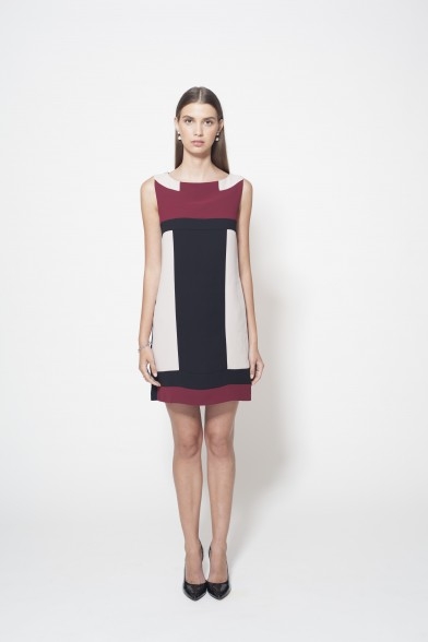 ADLER DRESS - BLACK/WINE