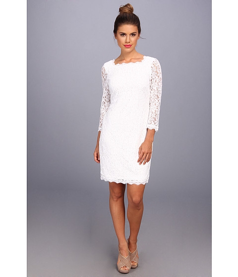 Adrianna Papell 3/4 Sleeve Lace Dress