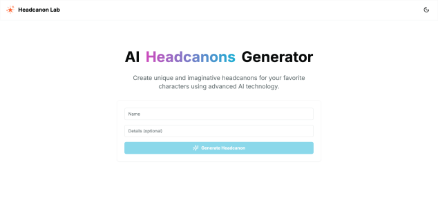 AI Headcanons Generator