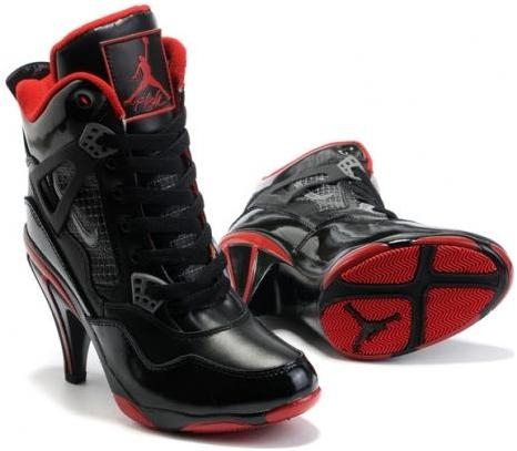 Air Jordan 4 High Heels Red Black