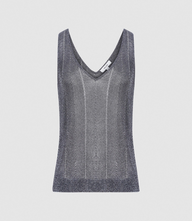 Alice Metallic Knitted Top - Image 3