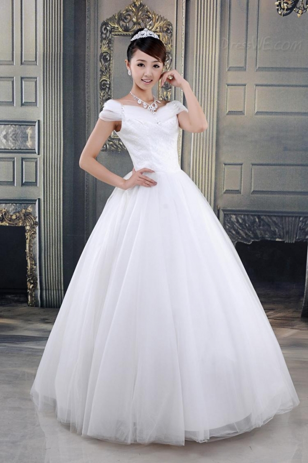 Amazing Ball Gown Floor-length Off-Shoulder Wedding Dress