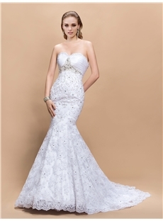 Amazing Mermaid V-neck Court Lace Dasha s Wedding Dress