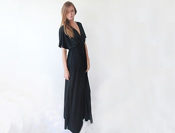 Amazingly Flattering Maxi Dress With Bat Sleeve